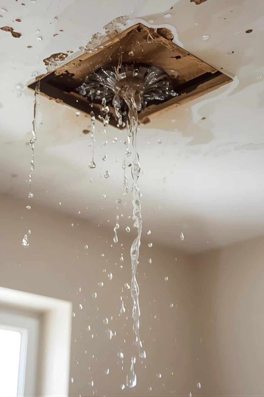 Standing water damage before professional extraction in Goodyear